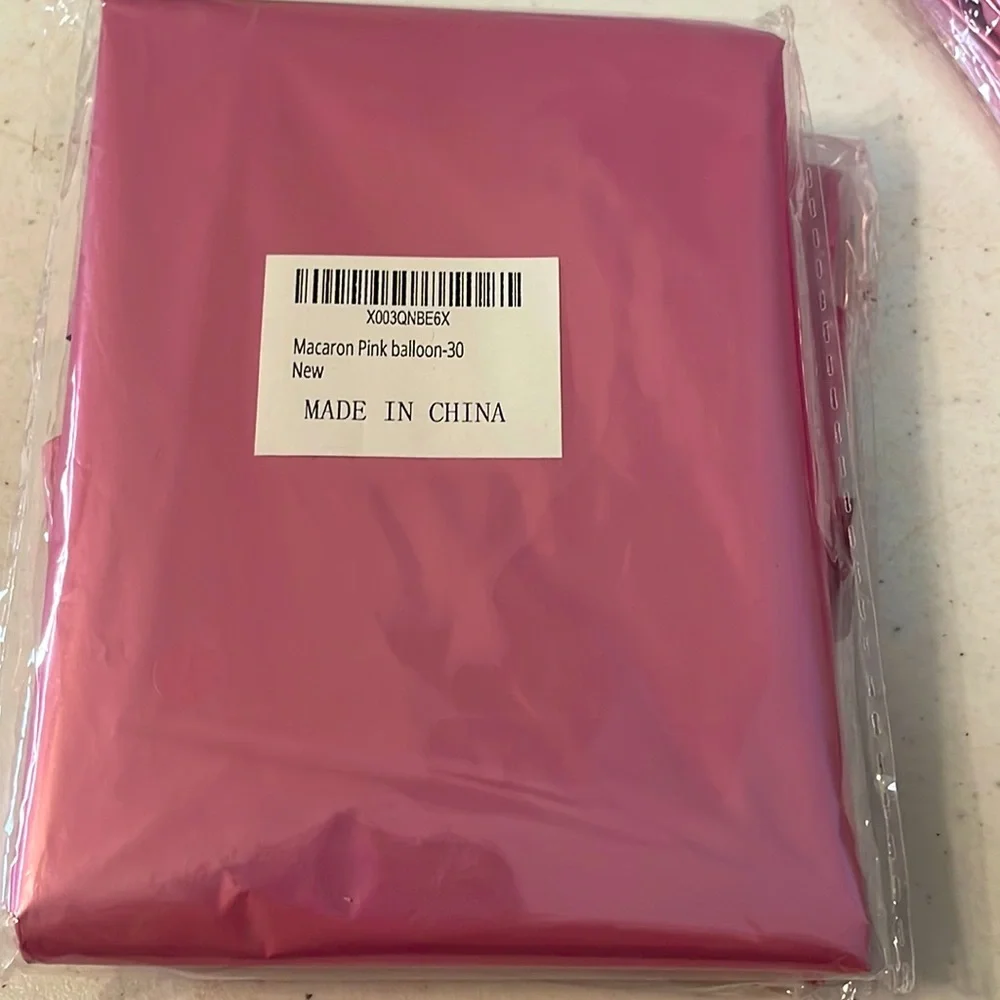 NWT 40” Macaron Pink #30 Balloons With Ribbon